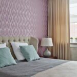 color of curtains for wallpaper interior photo