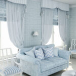 color of curtains for wallpaper design