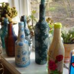 bottles in the bedroom on the windowsill