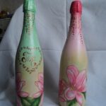 decor bottles with napkins