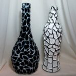 bottle decor black and white