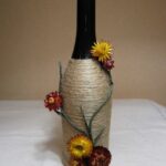 decor bottle twine and flowers