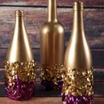 sequins bottle decor