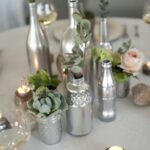 bottle decor silver