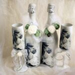 bottle decor white yna wedding