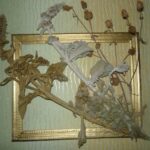 decorative panel from dry plants