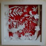 decorative panel made of white paper