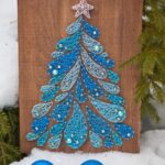 decorative panel blue tree