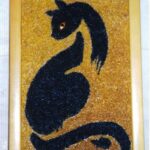 decorative panel black cat