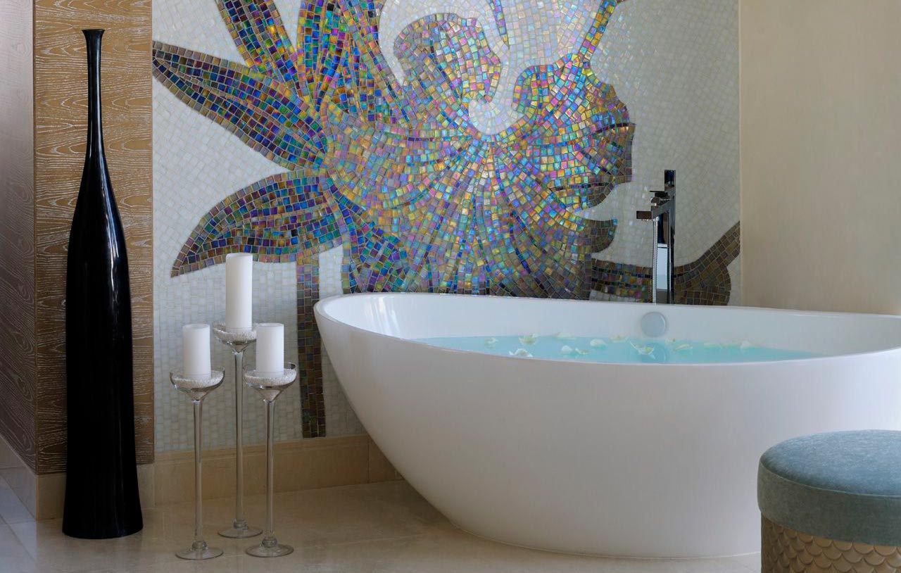 mosaic in bathroom