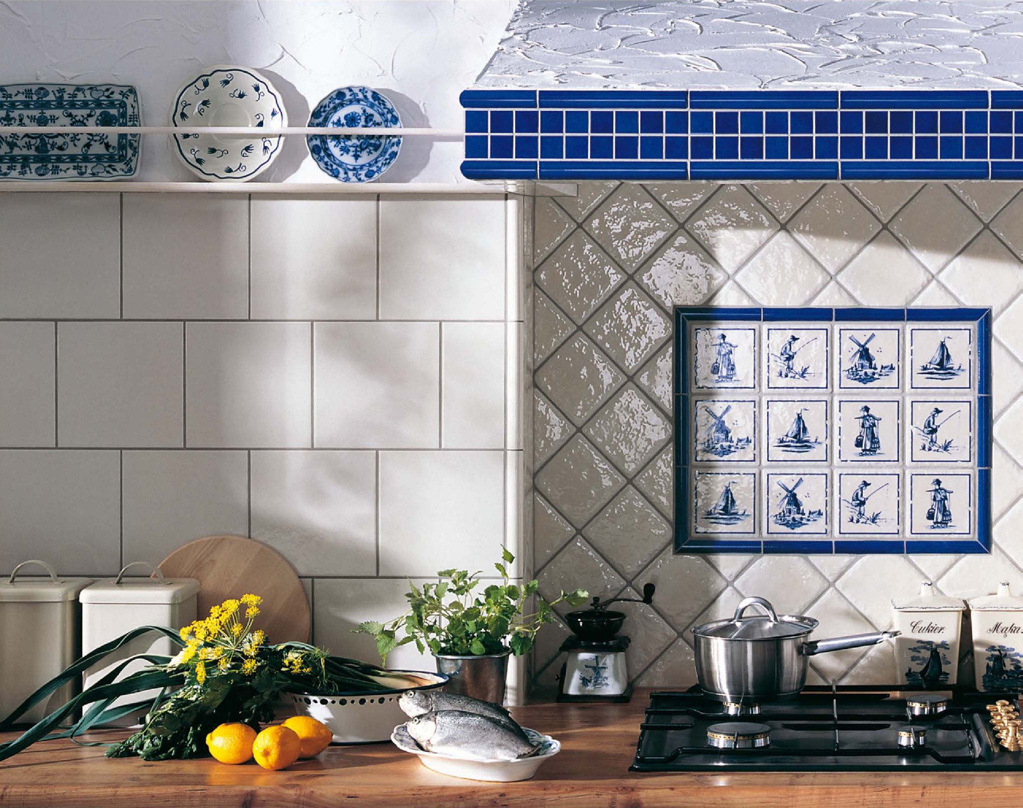 ceramic panel in the kitchen