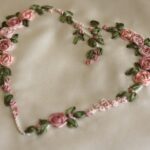 embroidered pillow heart