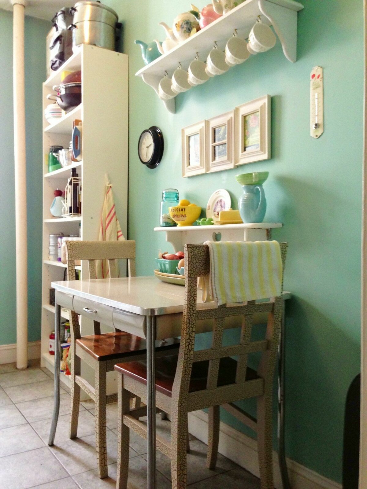 Shelves in the kitchen