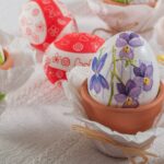 decoupage eggs flower