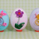 decoupage eggs flower