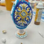 decoupage eggs cross