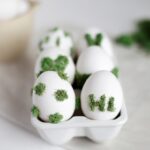 decoupage eggs greens