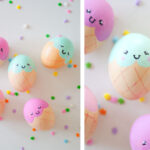 decoupage eggs gently