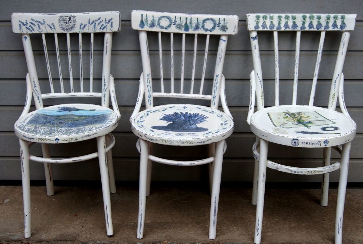 decoupage chairs