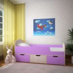 purple bed for children