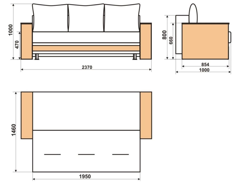 sofa eurobook crtež fotografija