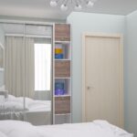 mirrored built-in wardrobe