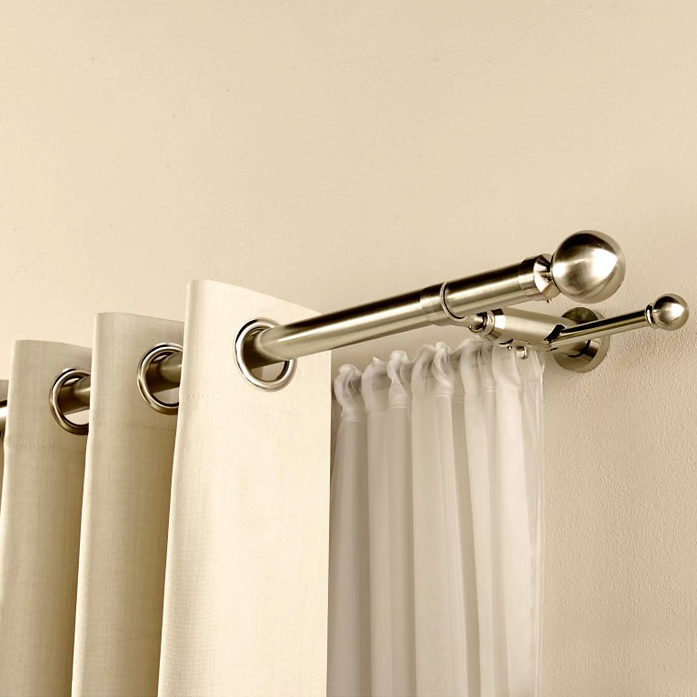 double row curtain rods