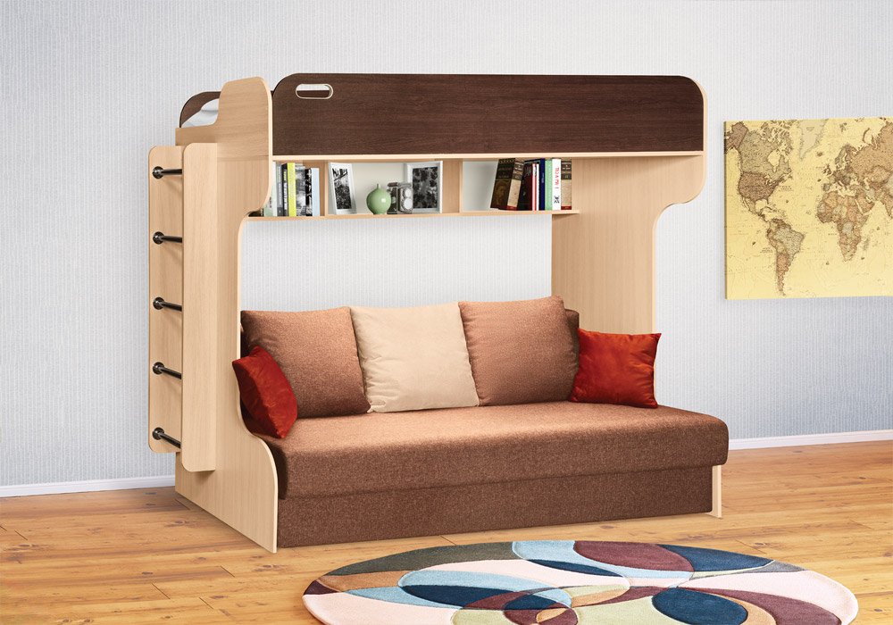 Pros and cons of a bunk bed with a sofa