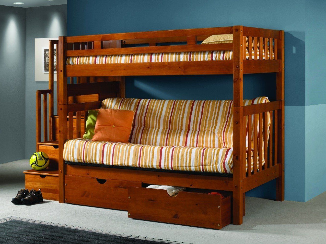 bunk bed with sofa