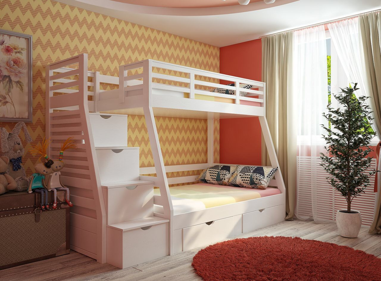 bunk bed with drawers