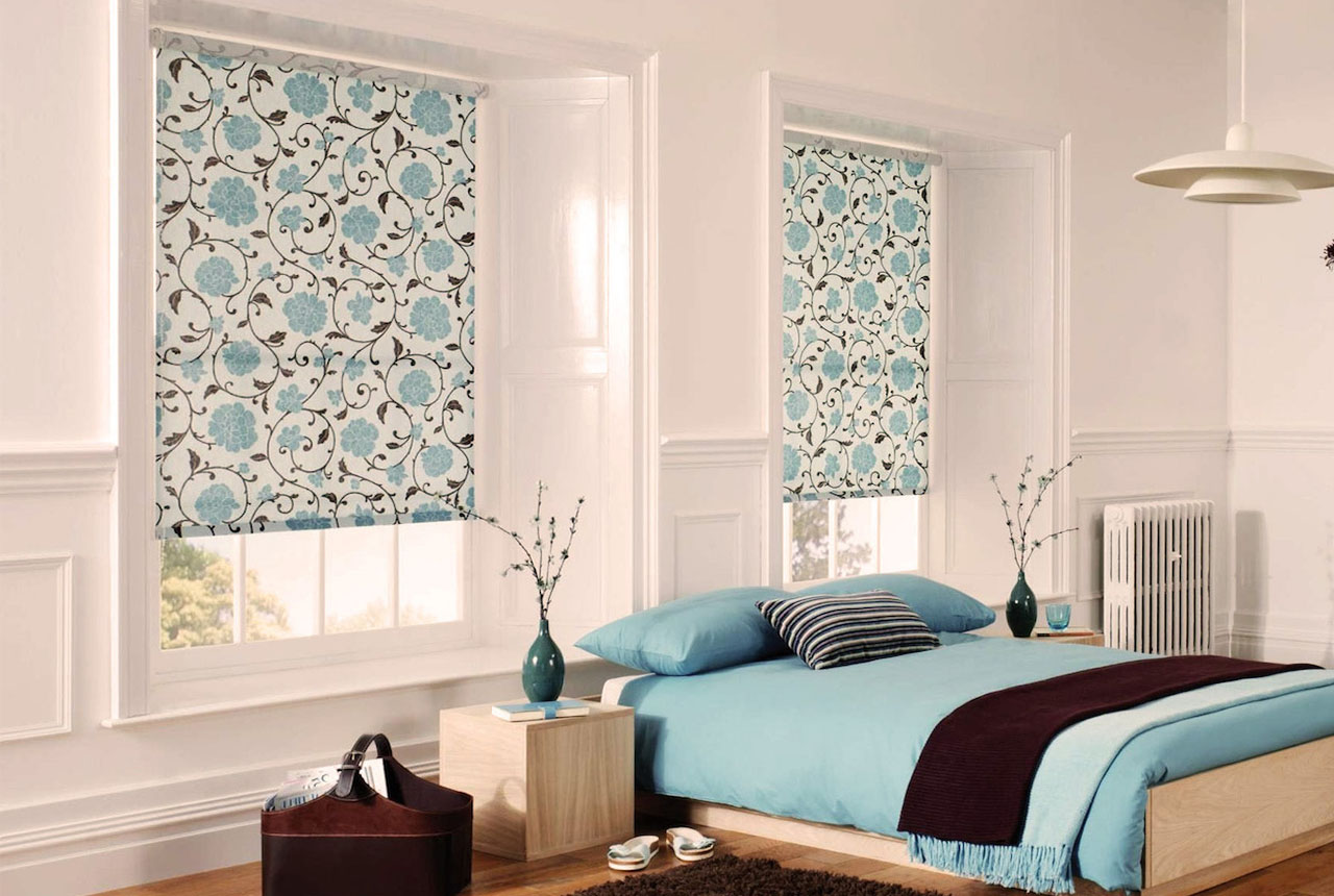 roller blinds blue