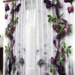 photocurtains purple flowers