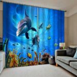 photocurtains with dolphins