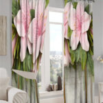 photocurtains with lilies