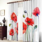 photocurtains with poppies