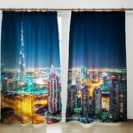 photocurtains with night city