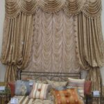 french curtains brown