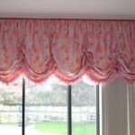 French curtains short pink