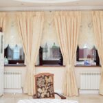 French curtains with drapes