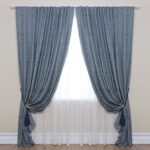 garters of curtains blue