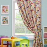 coarse calico curtains for the nursery