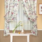 coarse calico curtains