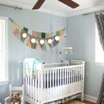 children's room with calico textiles