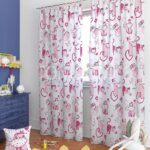 coarse calico curtains with elephants