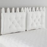 headboard made of pillows