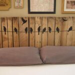 headboard with birds