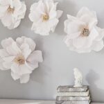 white flowers on the wall