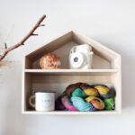 homemade shelf in the kitchen