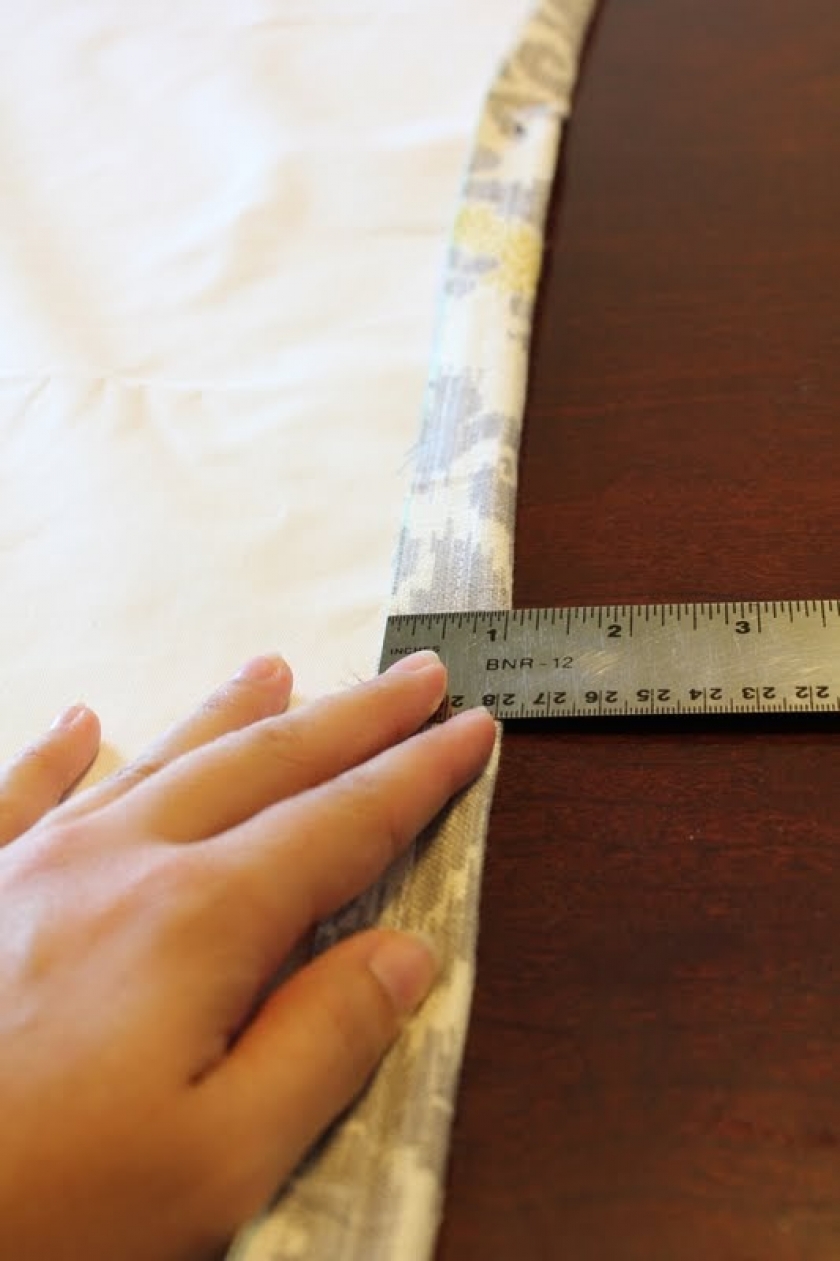 preparation for measuring curtains