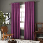 curtains lilac long